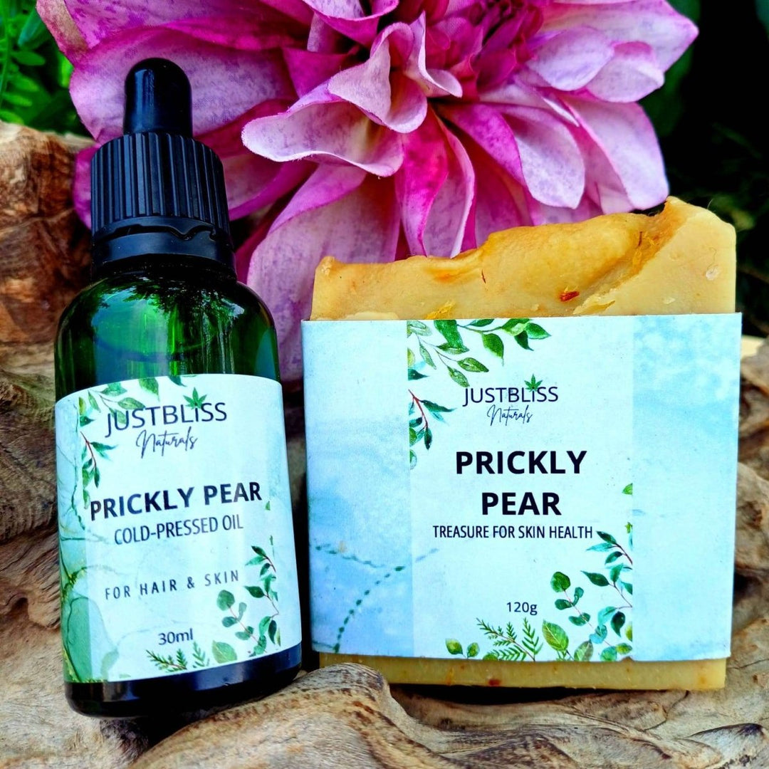 Prickly Pear Skincare Bundle – Soap &amp; Pure Oil for Radiant Skin - JUSTBLiSS Naturals