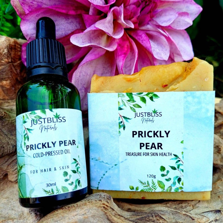 Prickly Pear Skincare Bundle – Soap &amp; Pure Oil for Radiant Skin - JUSTBLiSS Naturals