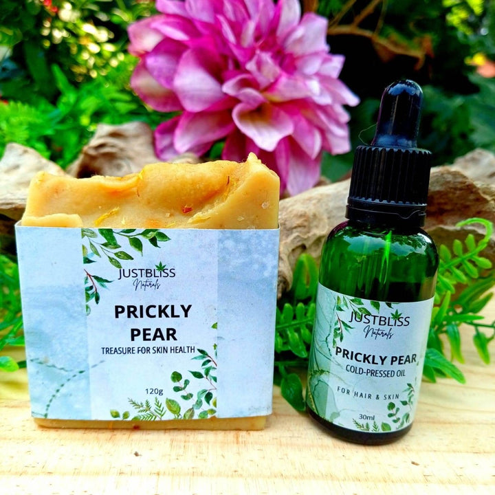 Prickly Pear Skincare Bundle – Soap &amp; Pure Oil for Radiant Skin - JUSTBLiSS Naturals