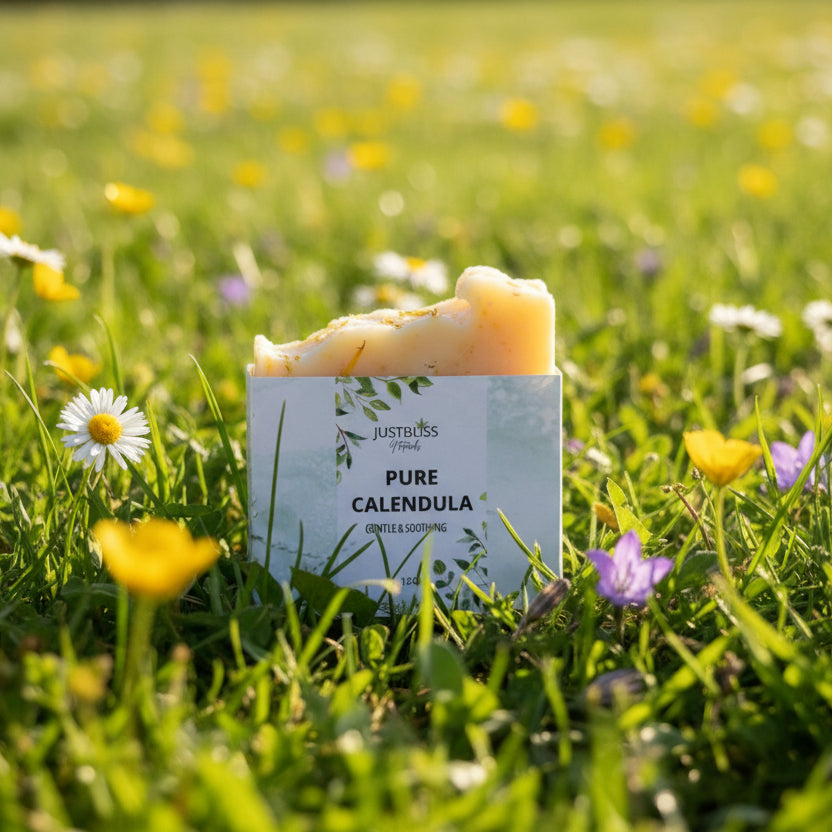 Pure Calendula Soap Bar – Unscented Vegan Relief for Sensitive Skin - JUSTBLiSS Naturals