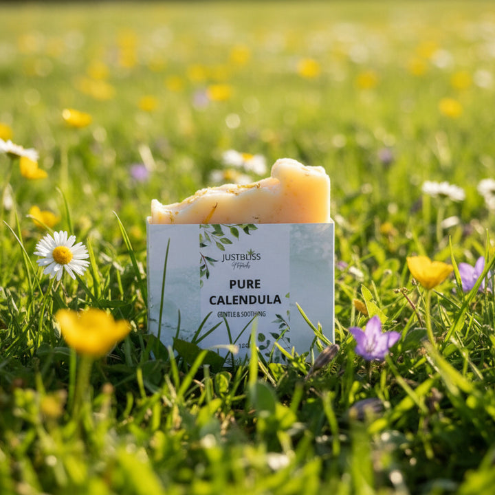 Pure Calendula Soap Bar – Unscented Vegan Relief for Sensitive Skin - JUSTBLiSS Naturals