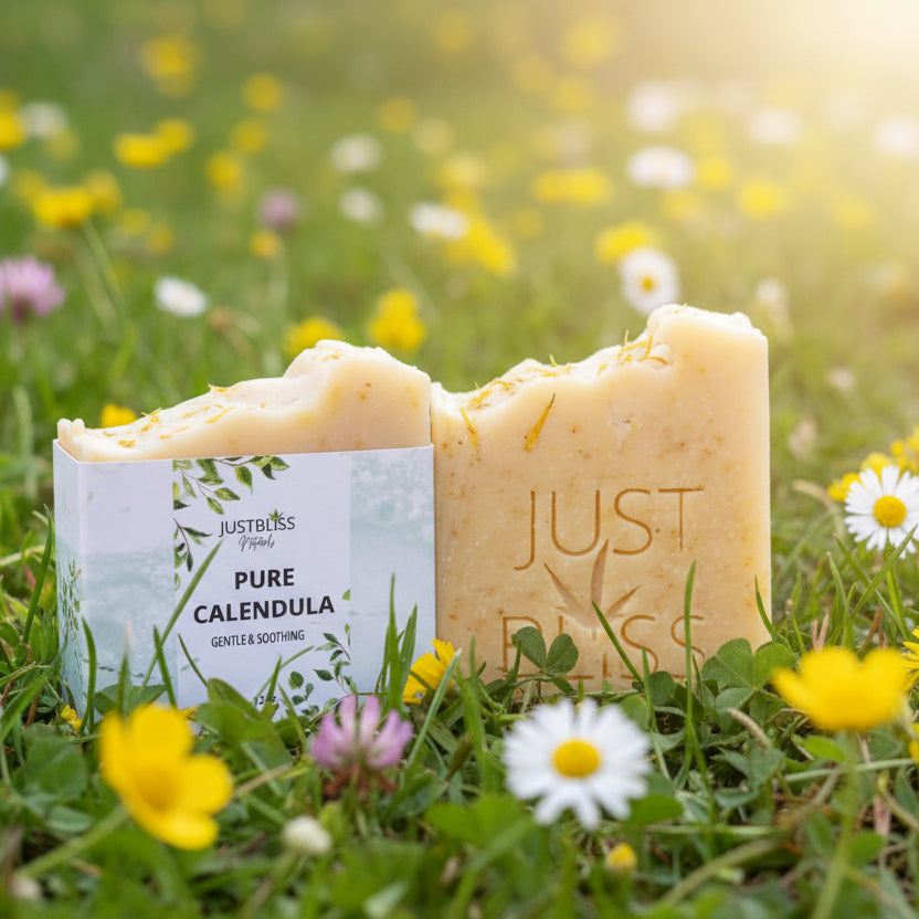 Pure Calendula Soap Bar – Unscented Vegan Relief for Sensitive Skin - JUSTBLiSS Naturals
