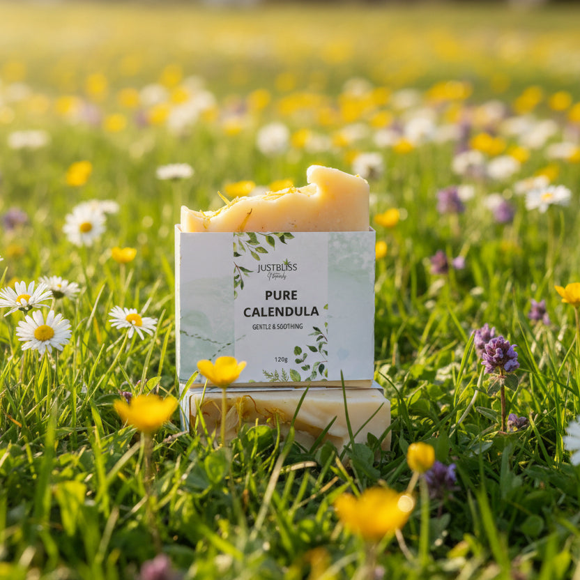 Pure Calendula Soap Bar – Unscented Vegan Relief for Sensitive Skin - JUSTBLiSS Naturals