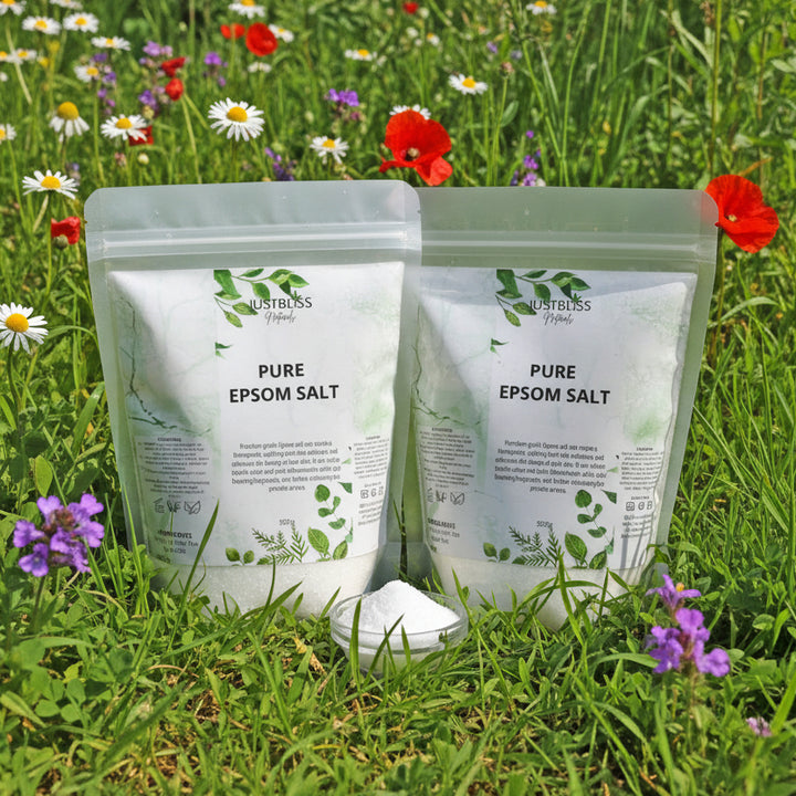 Pure Epsom Salt – Mineral Bath Soak for Relaxation &amp; Recovery - JUSTBLiSS Naturals