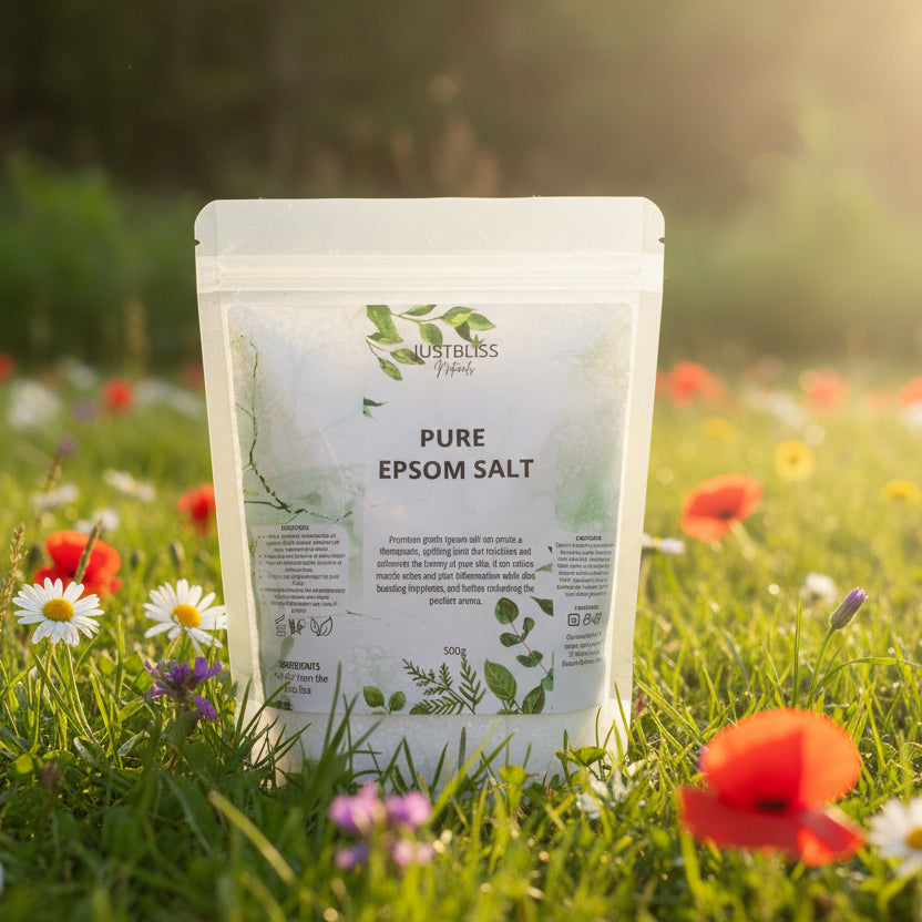 Pure Epsom Salt – Mineral Bath Soak for Relaxation &amp; Recovery - JUSTBLiSS Naturals