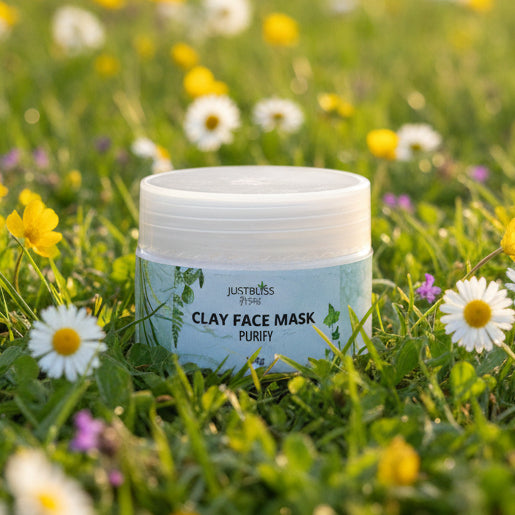 Purify Clay Face Mask – Detox &amp; Brighten with Plant Botanicals - JUSTBLiSS Naturals