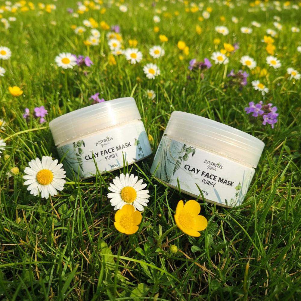 Purify Clay Face Mask – Detox & Brighten with Plant Botanicals - JUSTBLiSS Naturals