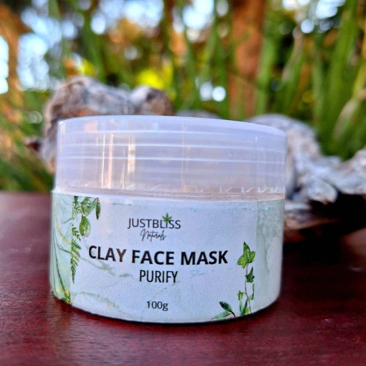 Purify Clay Face Mask – Detox &amp; Brighten with Plant Botanicals - JUSTBLiSS Naturals