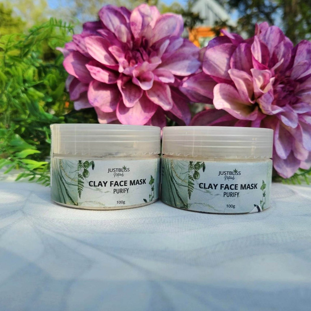 Purify Clay Face Mask – Detox &amp; Brighten with Plant Botanicals - JUSTBLiSS Naturals
