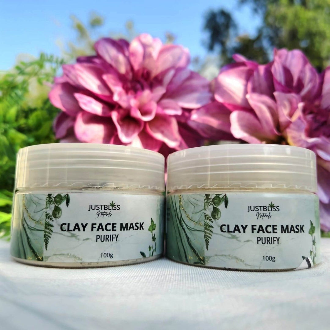 Purify Clay Face Mask – Detox & Brighten with Plant Botanicals - JUSTBLiSS Naturals
