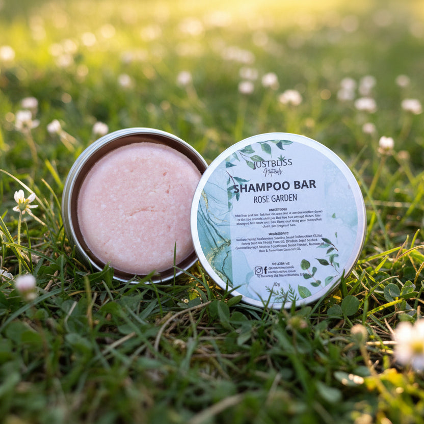 SHAMPOO BAR in Tin: Rose Garden (Geranium) - JUSTBLiSS Naturals