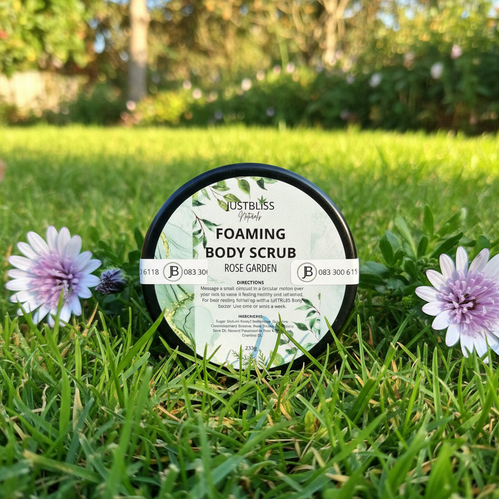 Foaming Body Scrub – Plant - Based Exfoliant for Smooth, Hydrated Skin JUSTBLiSS Naturals