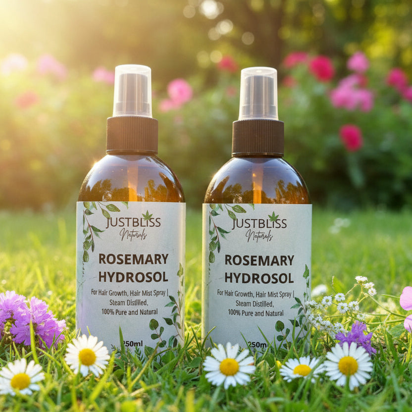 Rosemary Hydrosol Hair Growth Mist – Pure, Plant-Based Scalp & Hair Care - JUSTBLiSS Naturals