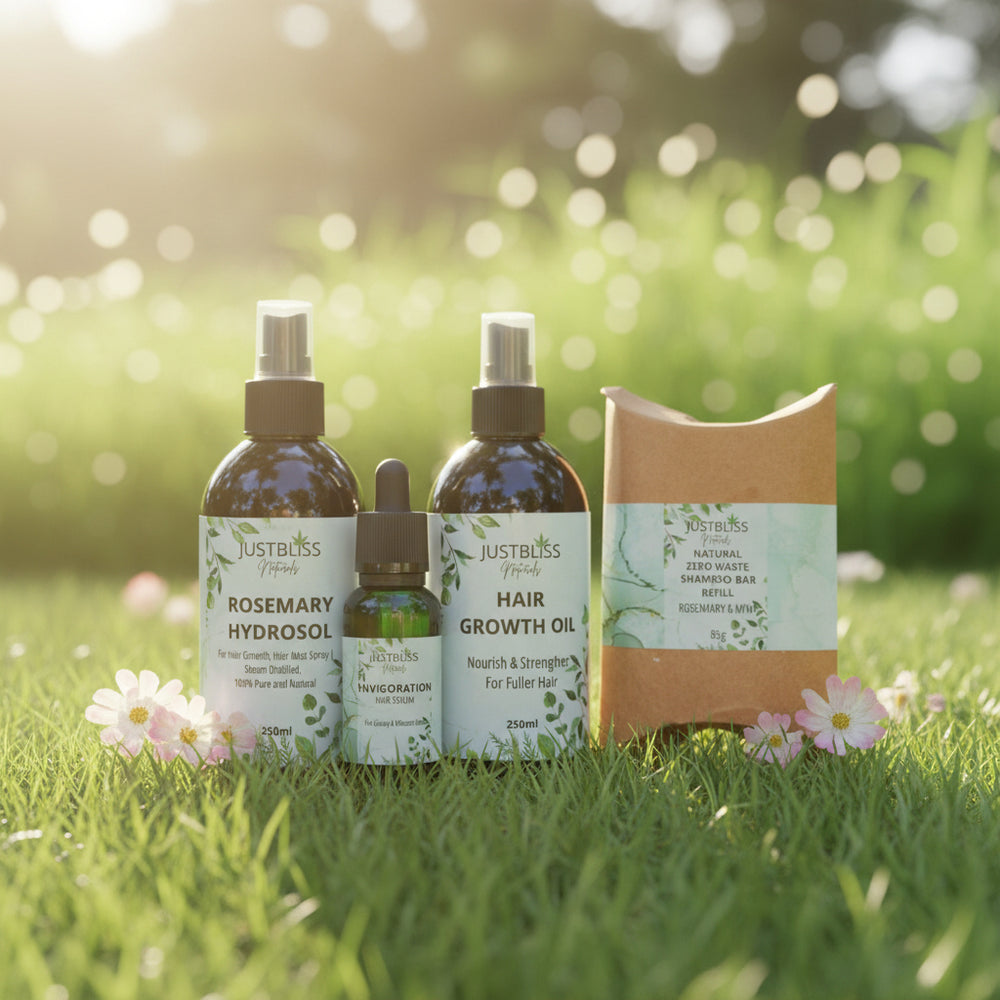 Rosemary & Mint Hair Loss Treatment Bundle – Natural Hair Growth Solution - JUSTBLiSS Naturals