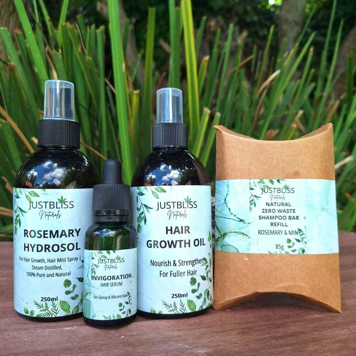 Rosemary &amp; Mint Hair Loss Treatment Bundle – Natural Hair Growth Solution - JUSTBLiSS Naturals