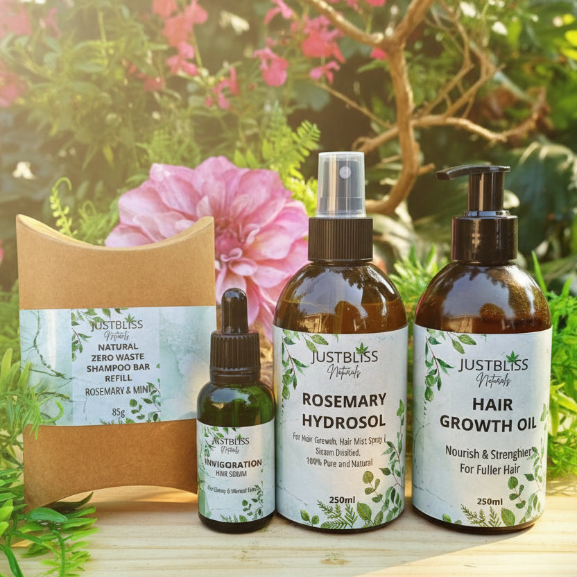 Rosemary & Mint Hair Loss Treatment Bundle – Natural Hair Growth Solution - JUSTBLiSS Naturals