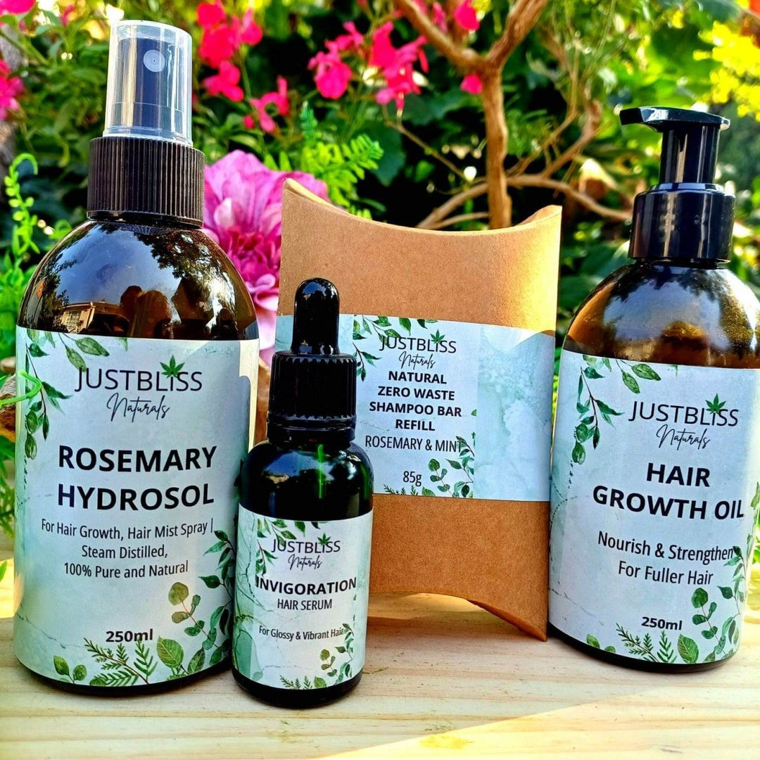 Rosemary &amp; Mint Hair Loss Treatment Bundle – Natural Hair Growth Solution - JUSTBLiSS Naturals