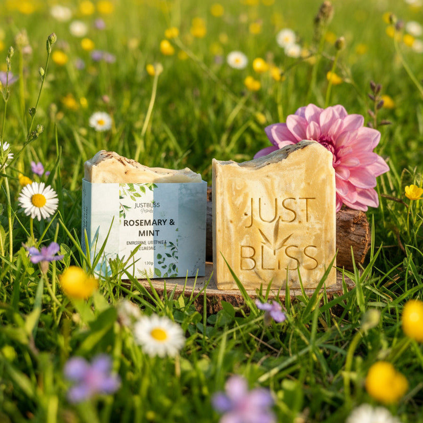 Rosemary & Mint Vegan Soap Bar – Refreshing, Plant-Based Cleanse - JUSTBLiSS Naturals