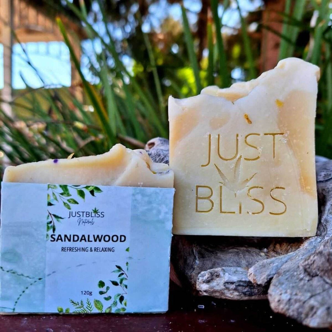 Sandalwood Soap Bar – Vegan, Creamy &amp; Earthy Natural Cleanser - JUSTBLiSS Naturals