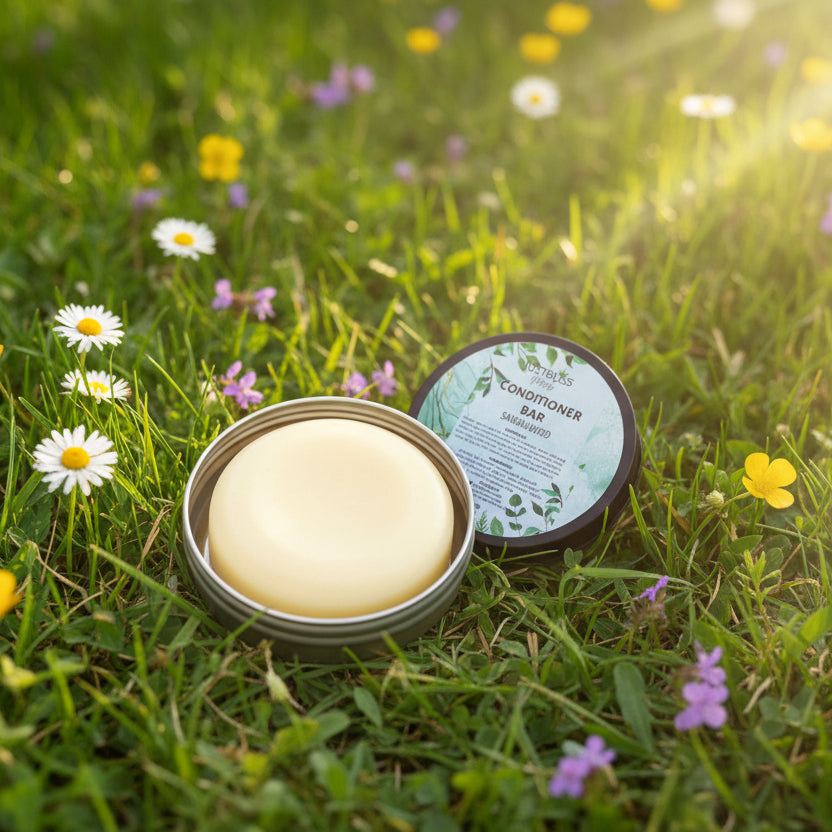 Nourishing Hair Conditioner Bar in Tin – Plant - Based, Zero Waste Care JUSTBLiSS Naturals