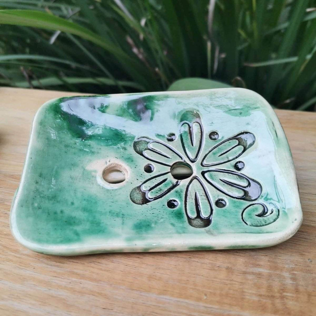 Small Handmade Ceramic Soap Dish – Eco-Friendly Artisan Bath Accessory - JUSTBLiSS Naturals