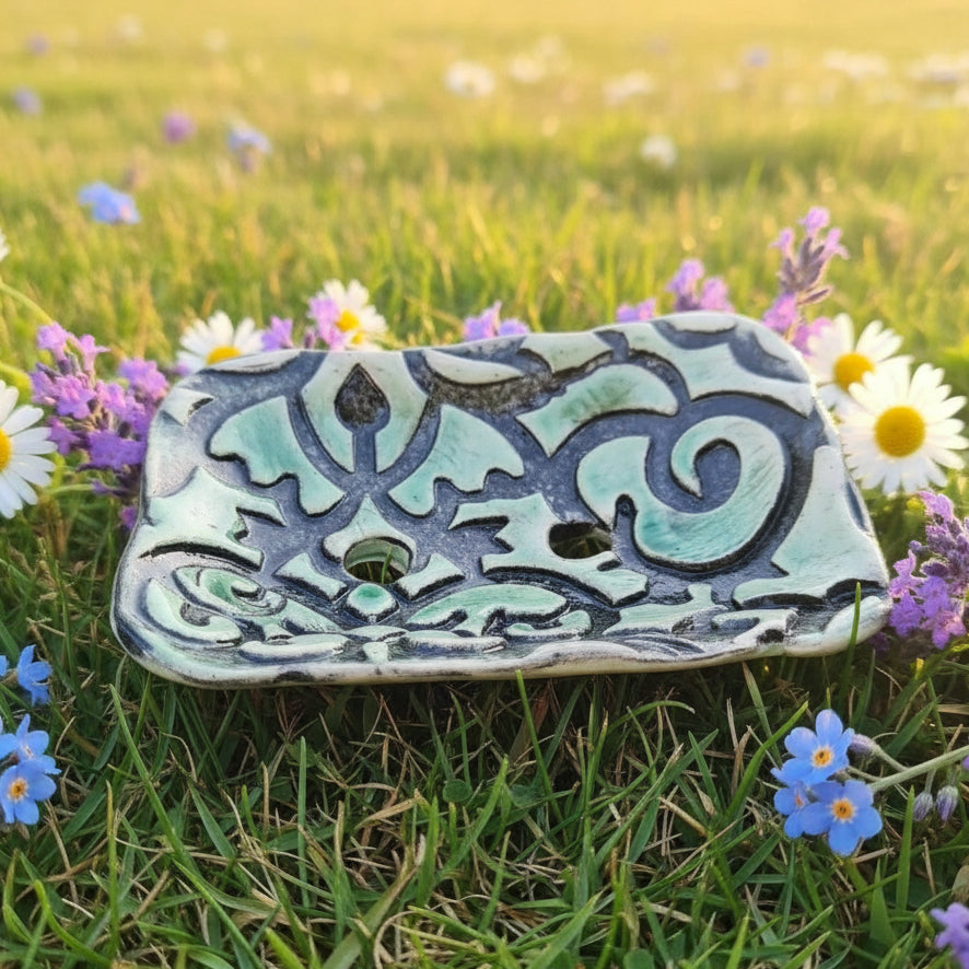 Small Handmade Ceramic Soap Dish – Eco-Friendly Artisan Bath Accessory - JUSTBLiSS Naturals