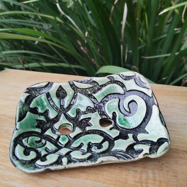 Small Handmade Ceramic Soap Dish – Eco-Friendly Artisan Bath Accessory - JUSTBLiSS Naturals