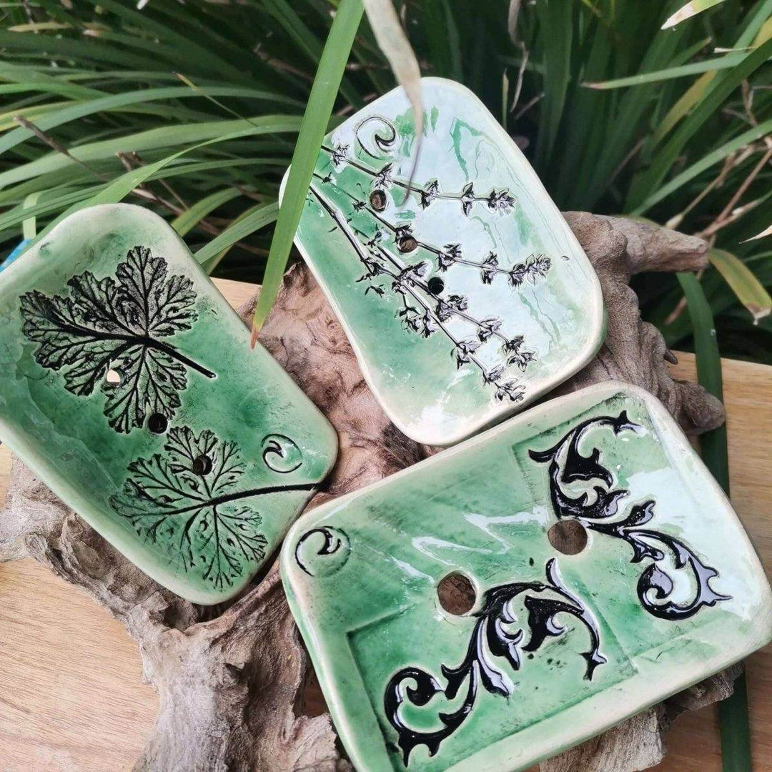 Small Handmade Ceramic Soap Dish – Eco-Friendly Artisan Bath Accessory - JUSTBLiSS Naturals