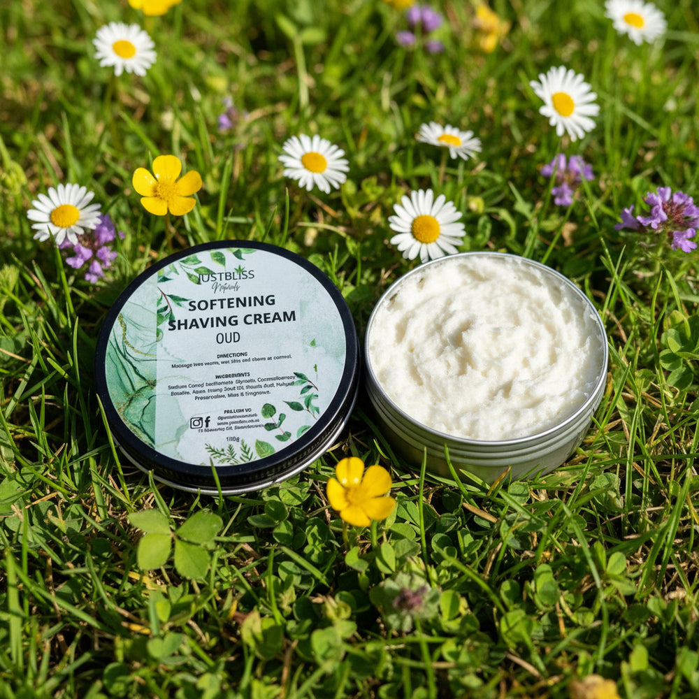 Soften Shaving Cream – Natural, Plant-Based Formula for Smooth Skin 100g - JUSTBLiSS Naturals