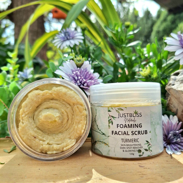 Turmeric Facial Scrub – Gentle Plant-Based Exfoliant for Radiant Skin - JUSTBLiSS Naturals