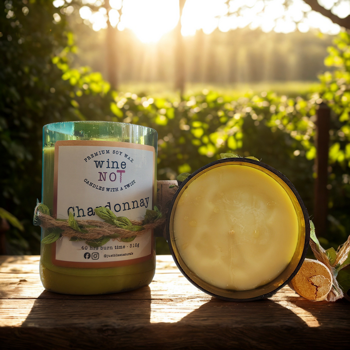 Upcycled Wine Bottle Soy Candle – Vegan, Sustainable Aroma Gift