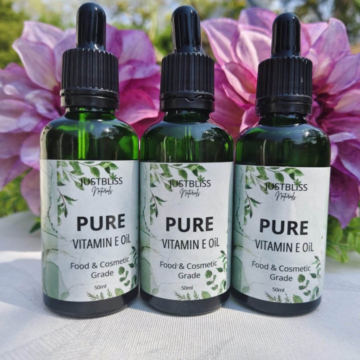 Vitamin E Oil 50ml – 100% Pure, Plant-Based Skin &amp; Hair Nourishment - JUSTBLiSS Naturals