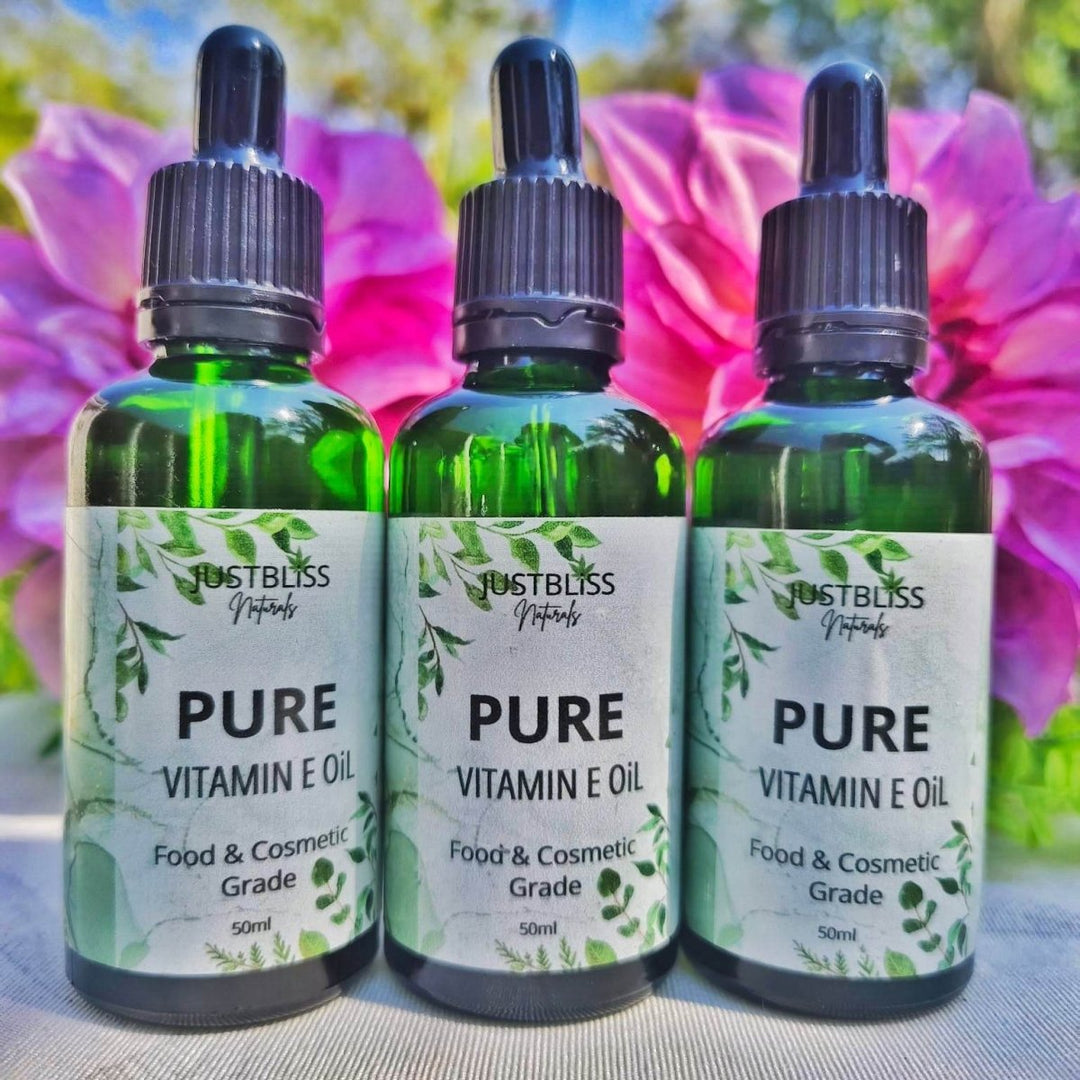 Vitamin E Oil 50ml – 100% Pure, Plant-Based Skin &amp; Hair Nourishment - JUSTBLiSS Naturals