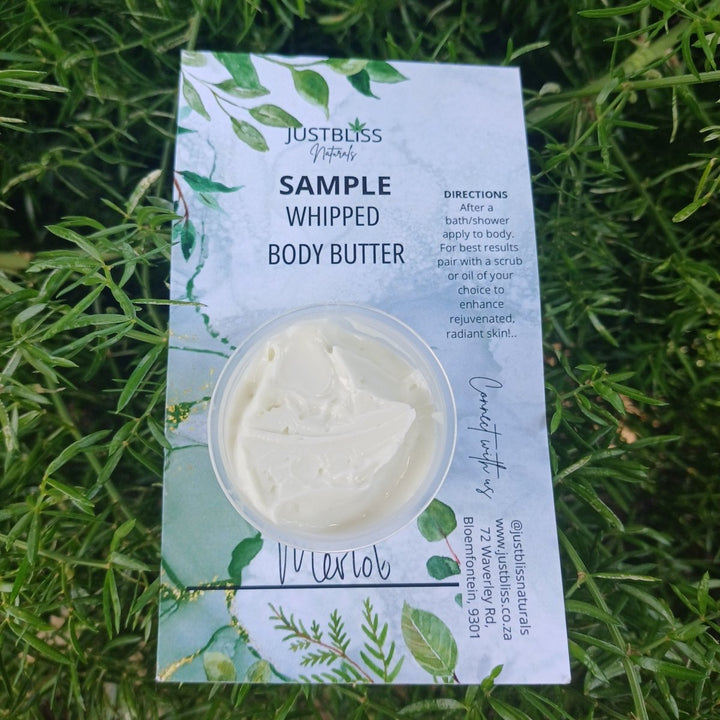 Whipped Body Butter Sample 15ml – Pure, Deep Hydration On-the-Go - JUSTBLiSS Naturals