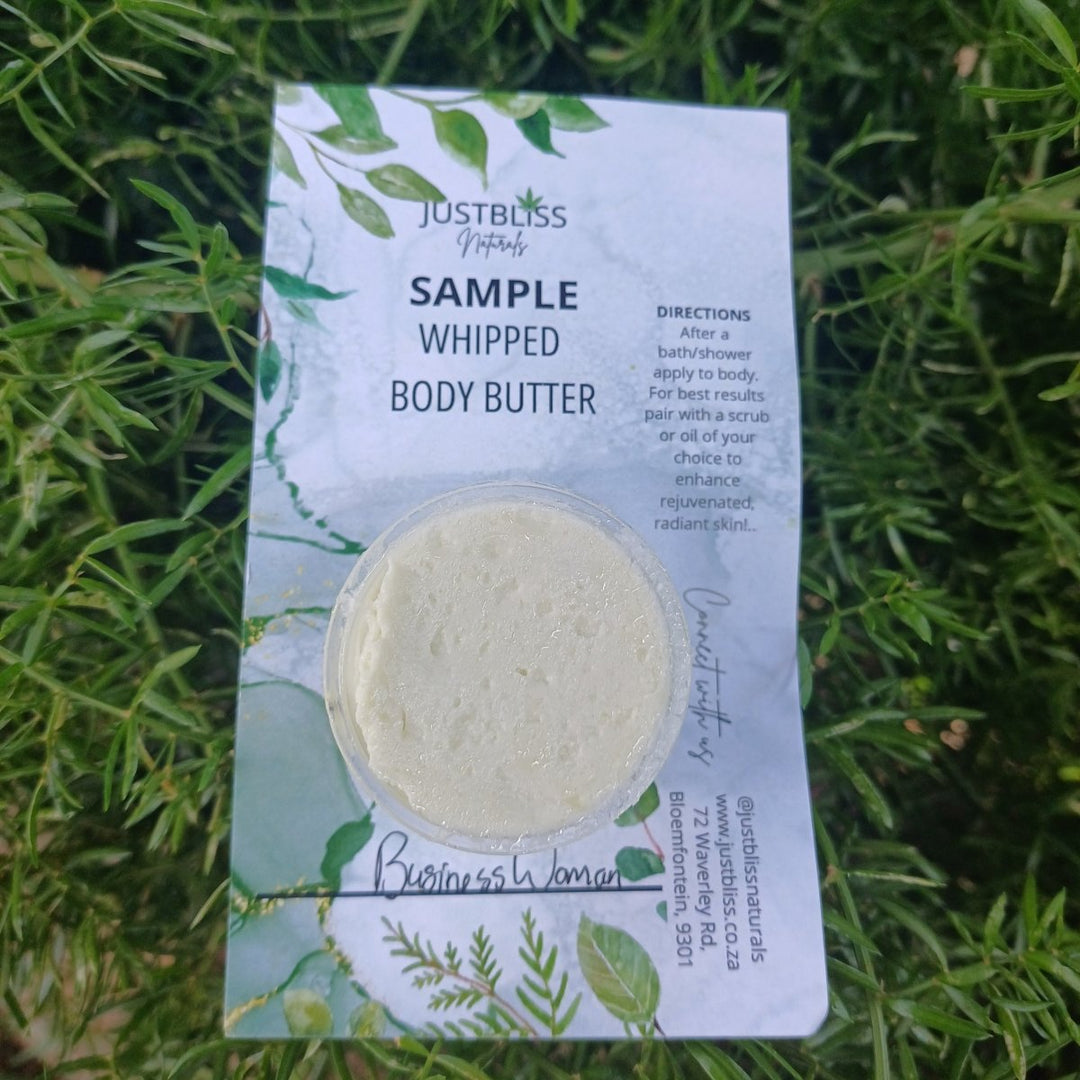 Whipped Body Butter Sample 15ml – Pure, Deep Hydration On-the-Go - JUSTBLiSS Naturals