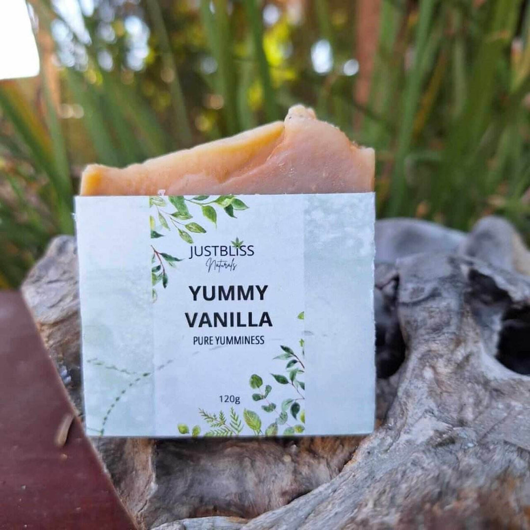 Yummy Vanilla Natural Soap Bar – Vegan, Nourishing &amp; Eco-Friendly - JUSTBLiSS Naturals