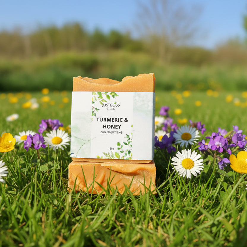Turmeric & Honey Natural Soap Bar – Brightening Moisture-Rich Skincare - JUSTBLiSS Naturals