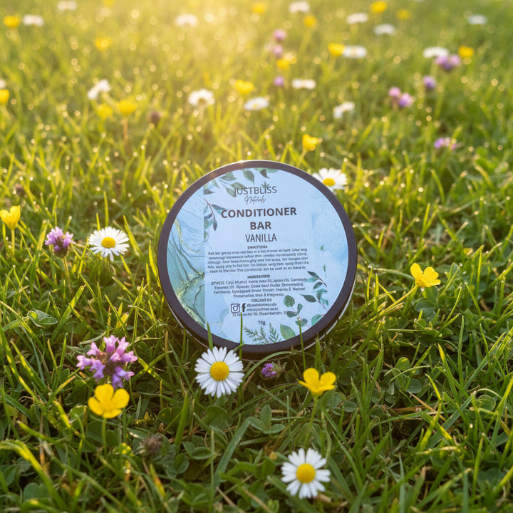 Nourishing Hair Conditioner Bar in Tin – Plant-Based, Zero Waste Care - JUSTBLiSS Naturals