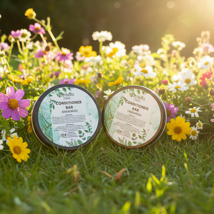 Nourishing Hair Conditioner Bar in Tin – Plant-Based, Zero Waste Care - JUSTBLiSS Naturals
