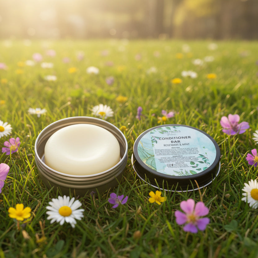 Nourishing Hair Conditioner Bar in Tin – Plant-Based, Zero Waste Care - JUSTBLiSS Naturals