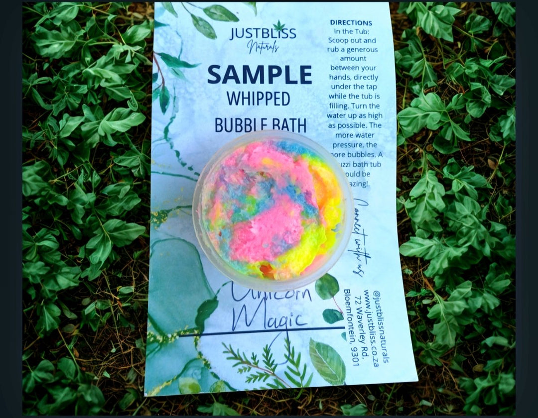 Bath & Shower Mousse Sample 15ml – Gentle Plant - Based Foam Cleanser JUSTBLiSS Naturals