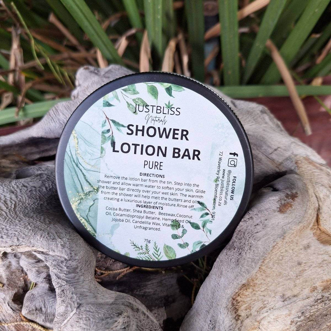 BATH & SHOWER: Pure Shower Lotion Bar - Hydrate, Nourish & Smooth Skin - JUSTBLiSS Naturals