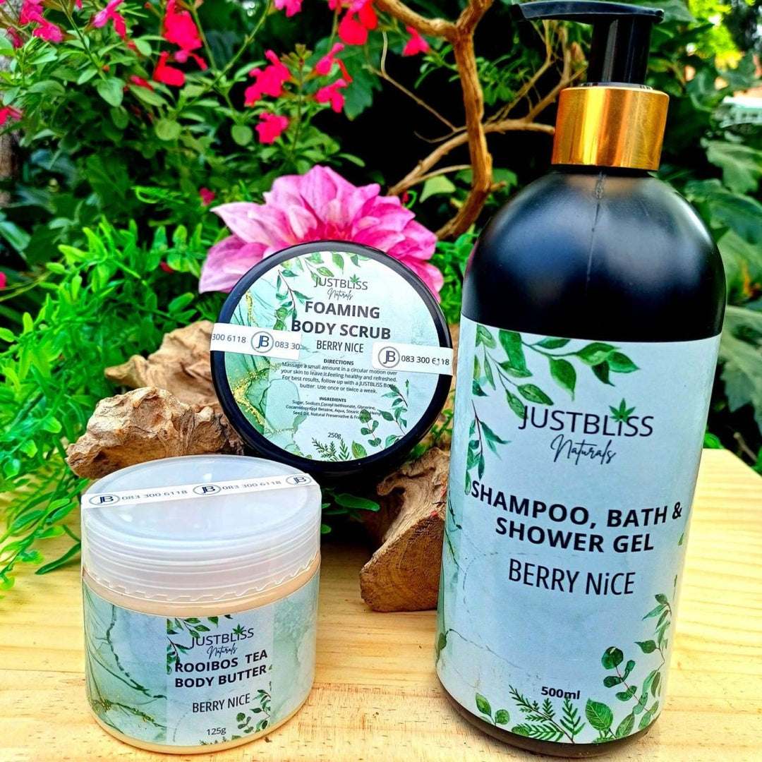 Berry Nice Skincare Gift Box – Natural Berry Pampering Trio JUSTBLiSS Naturals