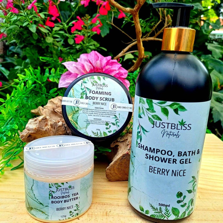 Berry Nice Skincare Gift Box – Natural Berry Pampering Trio JUSTBLiSS Naturals