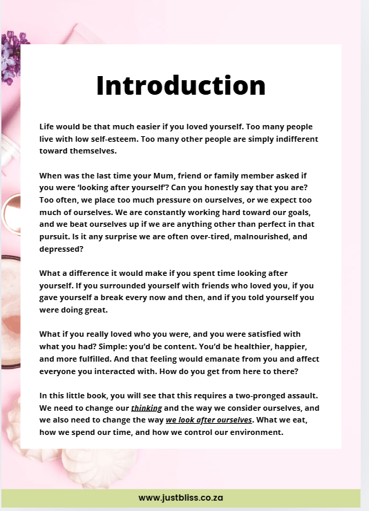 Bliss Through Self - Care Digital Guide – 50 Pages of Mindful Wellness (A4 PDF) JUSTBLiSS Naturals