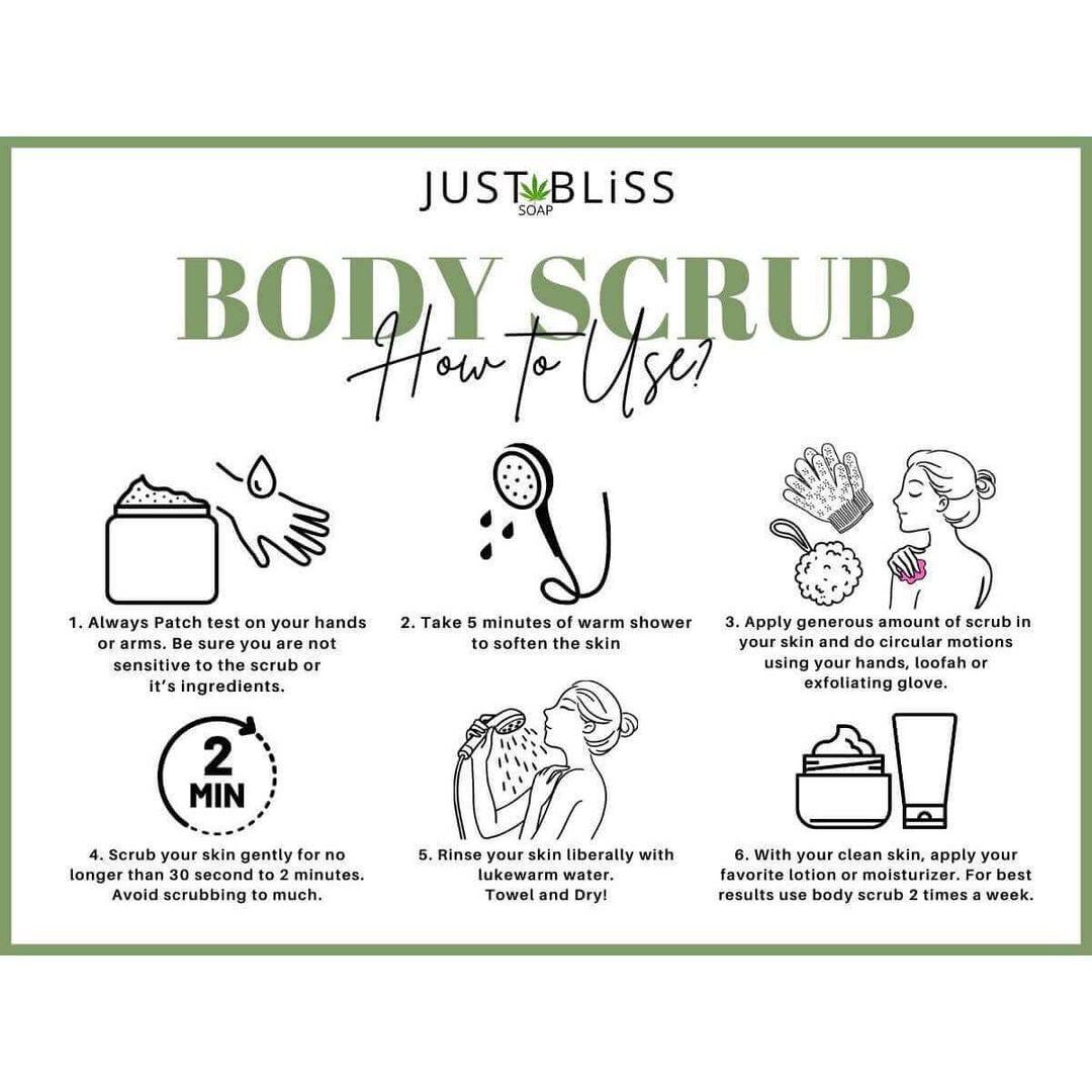 BODY: Foaming Body Scrubs - Choose your Scent - JUSTBLiSS Naturals