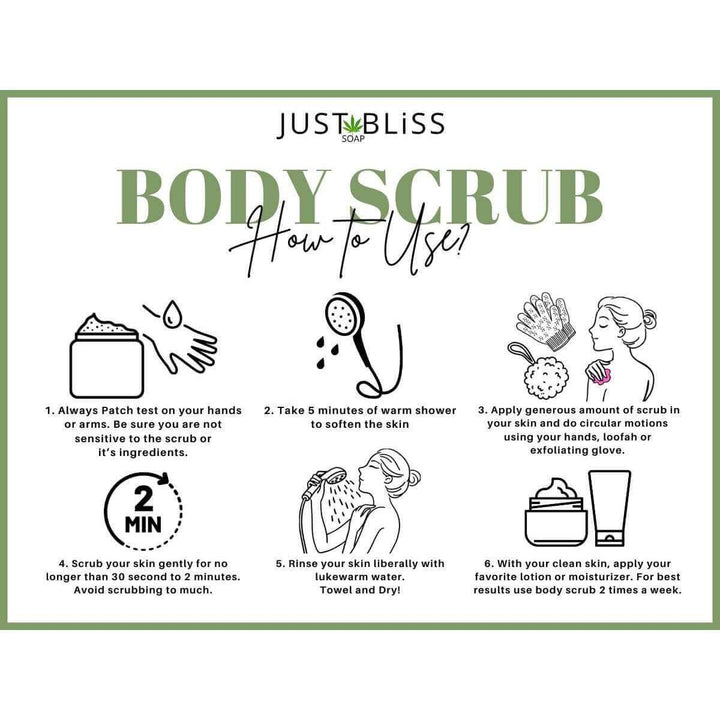 BODY: Foaming Body Scrubs - Choose your Scent - JUSTBLiSS Naturals