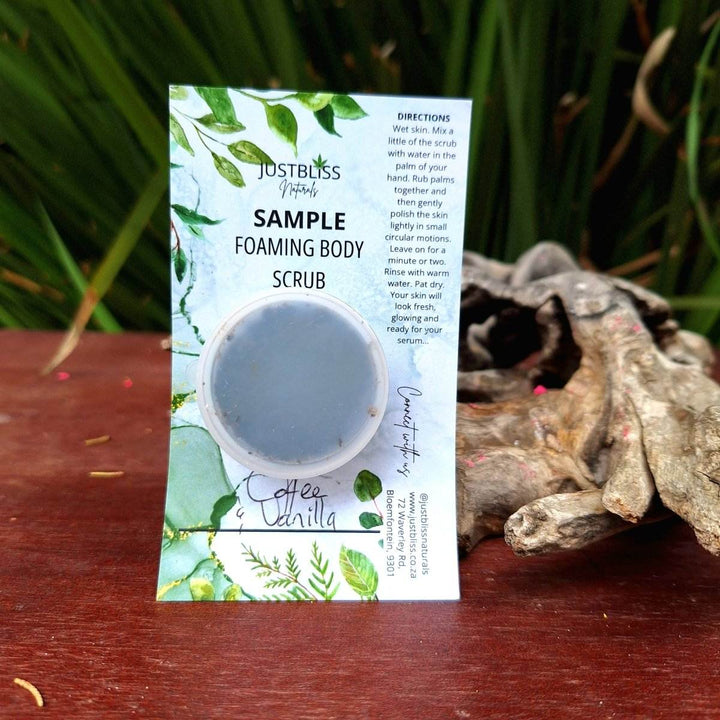 BODY SCRUB: Sample - 15ml - JUSTBLiSS Naturals