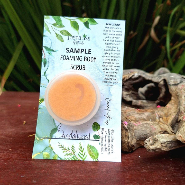 BODY SCRUB: Sample - 15ml - JUSTBLiSS Naturals
