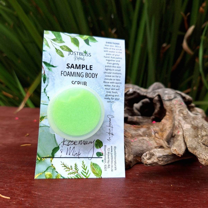 BODY SCRUB: Sample - 15ml - JUSTBLiSS Naturals